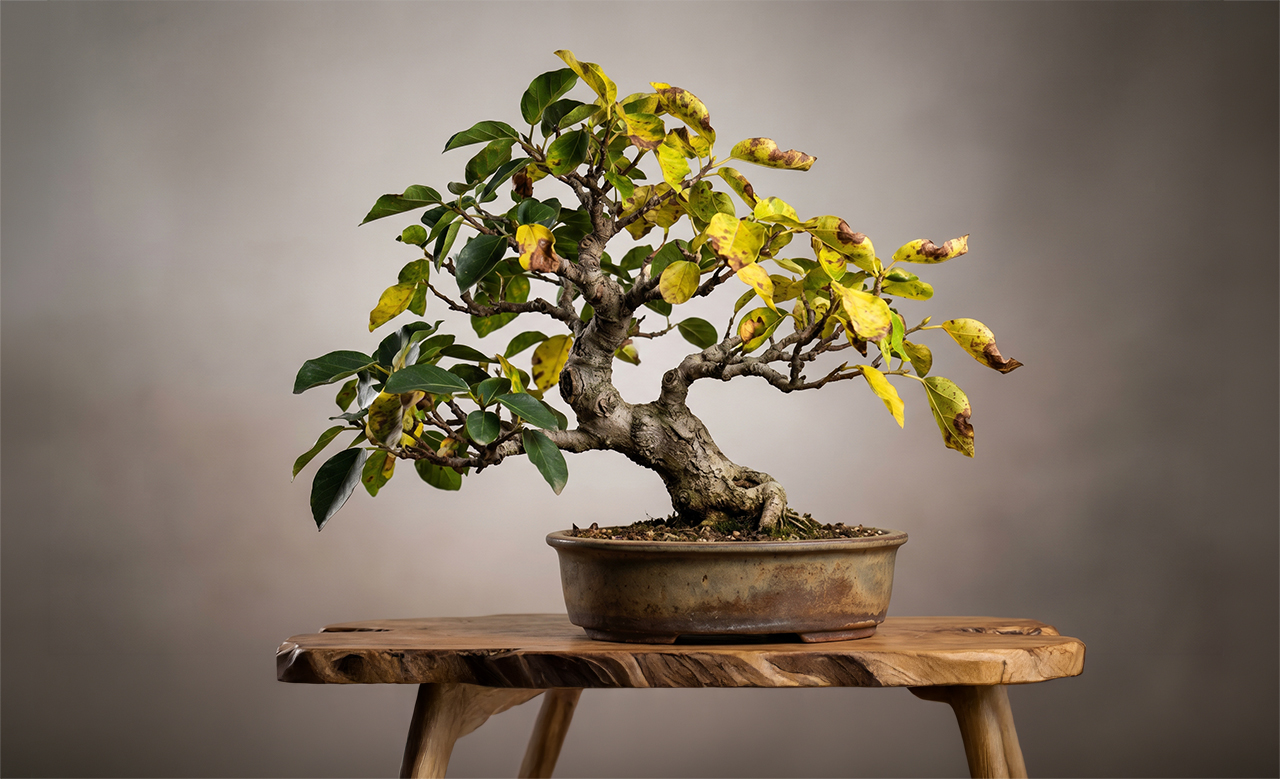 folhas do bonsai