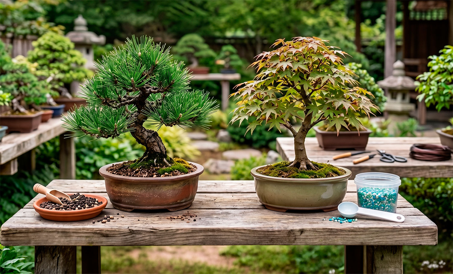 adubo orgânico e químico bonsai