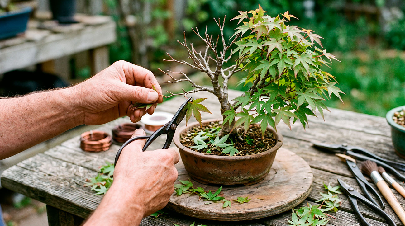 Desfolha no Bonsai: Como, quando e por que cortar as folhas para criar ramificação fina