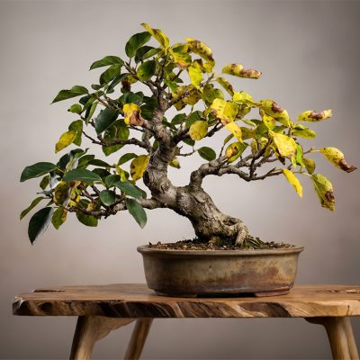 folhas do bonsai